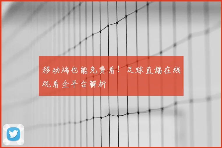 移动端也能免费看！足球直播在线观看全平台解析